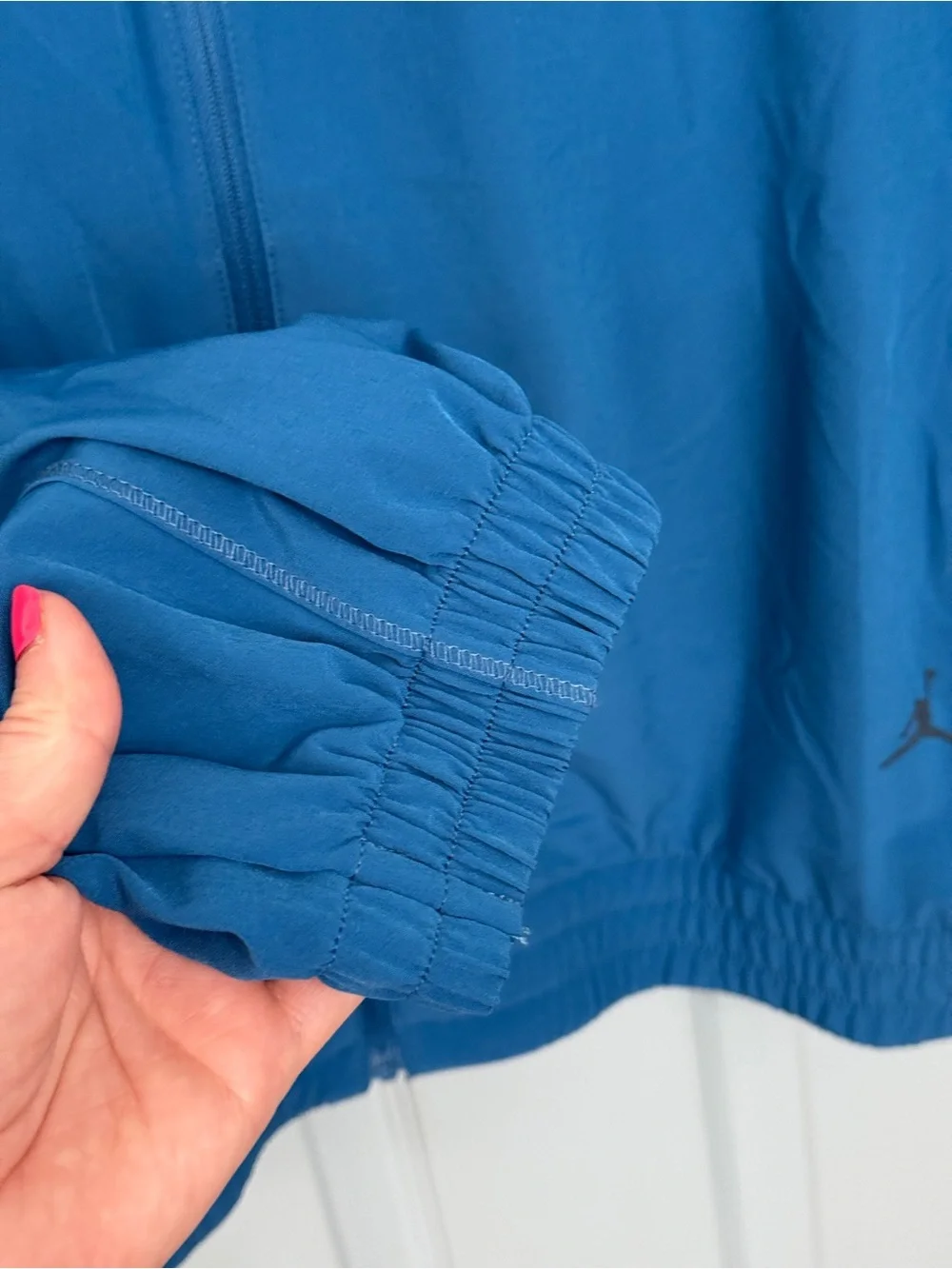 Jordan Sport Nike Dri Fit Blue Throwback Warm Up JAM Jacket Windbreaker Large